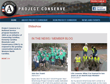 Tablet Screenshot of americorpsprojectconserve.org